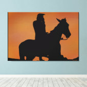 Native American Stretched Canvas Print (Insitu (Houten vloer))