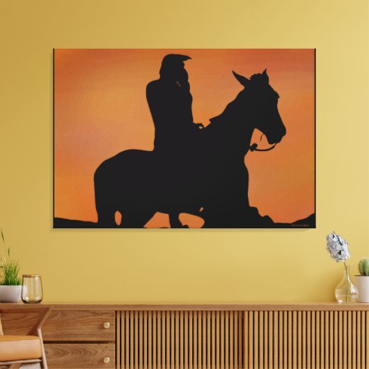 Native American Stretched Canvas Print (Insitu (Woonkamer))