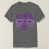 Native American Style Art Tlingit thunderbird purp T-shirt (Design voorkant)