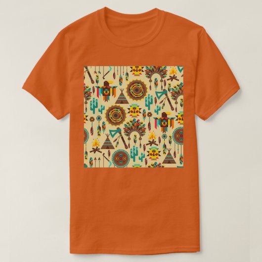 Native American Style Boho Pow wow T-shirt (Design voorkant)