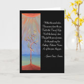 Native American Sun Dance Tree of Life Kaart (Gele Bloem)