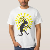 Native American Sun Mannen Kokopelli T-Shirt (Voorkant)