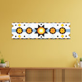 Native American Sun Pattern Stretched Canvas Print (Insitu (Woonkamer))