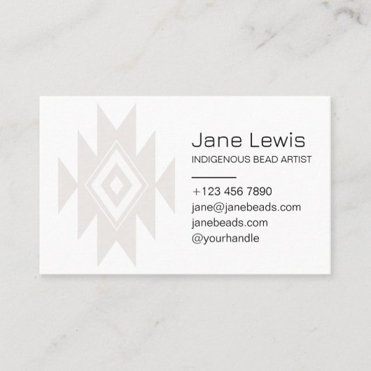Native American Symbol Illustratie Inheemse kunst Visitekaartje (Voorkant)