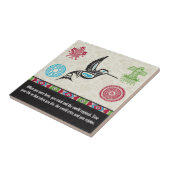 Native American Symbols and Wisdom - Hummingbird Tegeltje (Zijkant)
