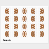 Native American Symbols - Cherokee Nation Unity Vierkante Sticker (Vel)