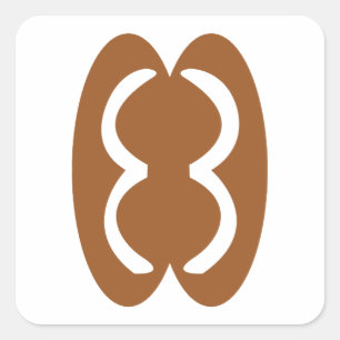 Native American Symbols - Cherokee Nation Unity Vierkante Sticker