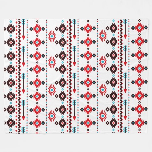 Native American Symbols Fleece Blanket (Voorkant (Horizontaal))