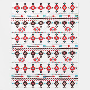 Native American Symbols Fleece Blanket Deken