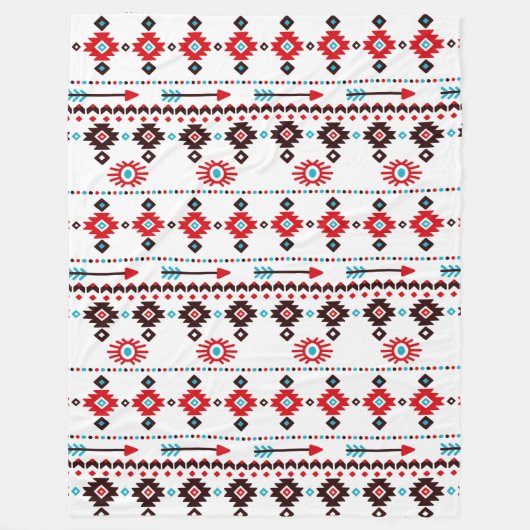 Native American Symbols Fleece Blanket Deken (Voorkant)