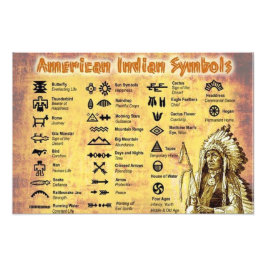Native American Symbols Foto Afdruk