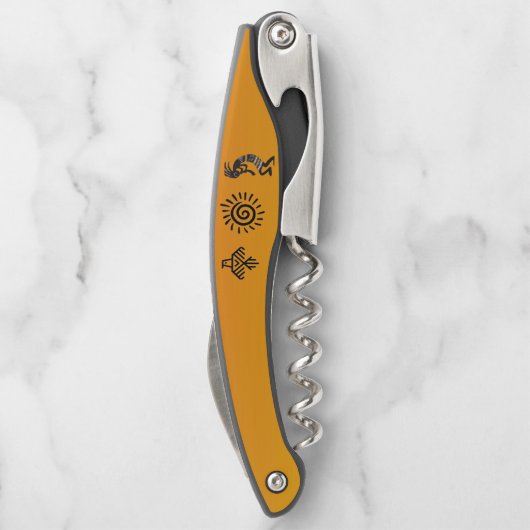 Native American Symbols Kurkentrekker (Achterkant)