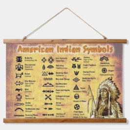 Native American Symbols Wall Hangend Wandkleed