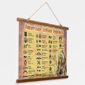Native American Symbols Wall Hangend Wandkleed (Gebogen)