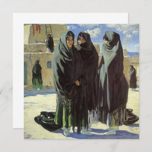 Native American, Taos Girls van Walter Ufer (Voorkant / Achterkant)