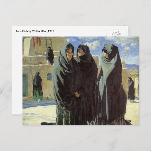 Native American, Taos Girls van Walter Ufer Briefkaart (Voorkant / Achterkant)