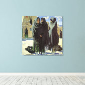  Native American, Taos Girls van Walter Ufer Canvas Afdruk (Insitu (Houten vloer))