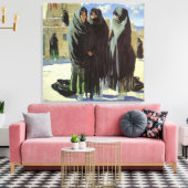  Native American, Taos Girls van Walter Ufer Canvas Afdruk (Insitu (Woonkamer))