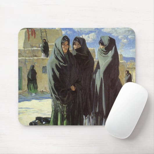 Native American, Taos Girls van Walter Ufer Muismat (Met muis)