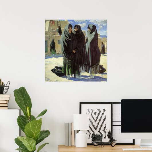 Native American, Taos Girls van Walter Ufer Poster (Thuiskantoor)