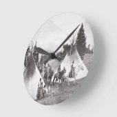 Native American Teepee Camp, Montana, c.1900 (b/w Ronde Klok (Hoek)