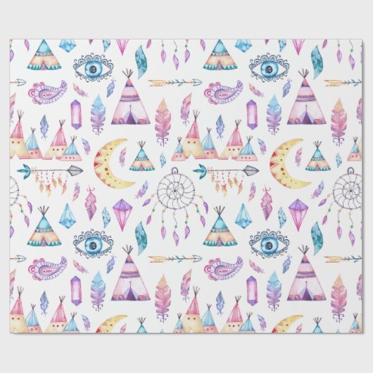 Native American Teepees Dreamweaver Arrows Cadeaupapier (Vlak)