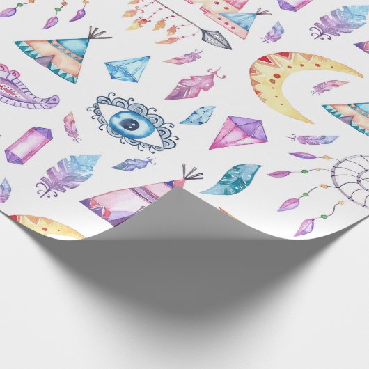 Native American Teepees Dreamweaver Arrows Cadeaupapier (Hoek)