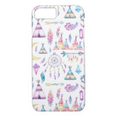 Native American Teepees Dreamweaver Feathers Case-Mate iPhone Case (Achterkant)