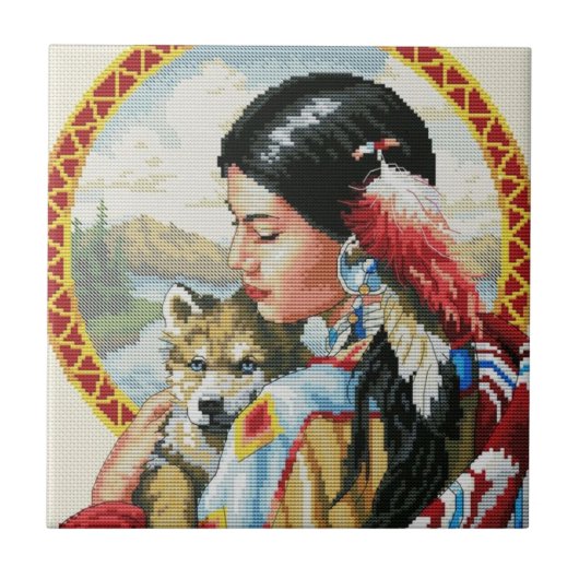 Native American Tegeltje (Voorkant)