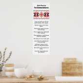 Native American Ten Commands Poster (Keuken)