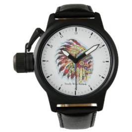 Native American Thema | Chef schedel | Horloge