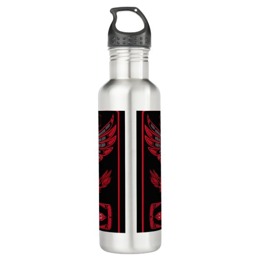 Native American Thunderbird Illustration Waterfles (Achterkant)