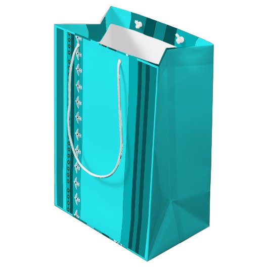 Native American Thunderbird Turquoise Gift Bag Medium Cadeauzakje (Achterkant Gekanteld)