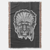 Native American Tiger Chief Deken (Voorkant Verticaal)