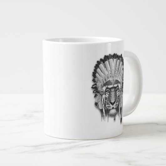 Native American Tiger Chief Grote Koffiekop (Voorkant rechts)
