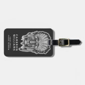 Native American Tiger Chief | Jouw namen toevoegen Bagagelabel (Voorkant horizontaal)