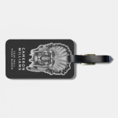 Native American Tiger Chief | Jouw namen toevoegen Bagagelabel (Achterkant horizontaal)