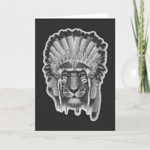 Native American Tiger Chief Kaart
