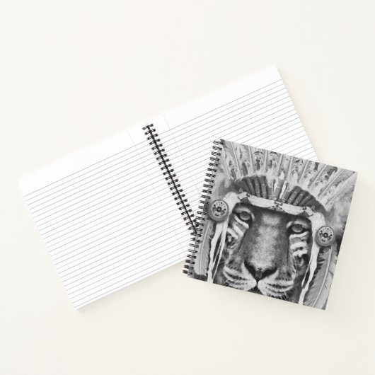 Native American Tiger Chief Notitieboek (Binnen)