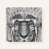 Native American Tiger Chief Notitieboek (Voorkant)