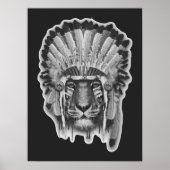 Native American Tiger Chief Poster (Voorkant)
