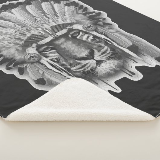 Native American Tiger Chief Sherpa Deken (3/4)