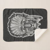 Native American Tiger Chief Sherpa Deken (Voorkant (horizontaal))