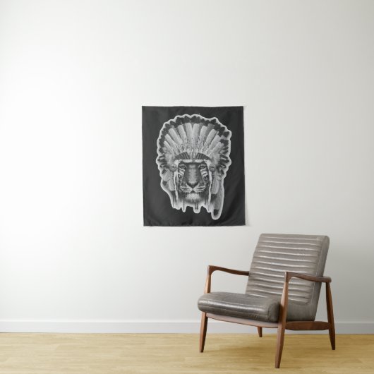 Native American Tiger Chief Wandkleed (In situ)
