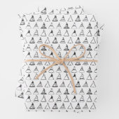 Native American Tipi Tents CUSTOM-ACHTERGRONDKLEUR Inpakpapier Vel (In situ)