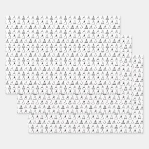 Native American Tipi Tents CUSTOM-ACHTERGRONDKLEUR Inpakpapier Vel