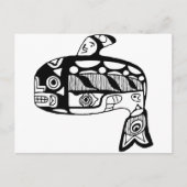 Native American Tlingit Whale Briefkaart (Voorkant)