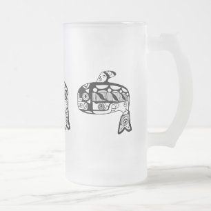 Native American Tlingit Whale Matglas Bierpul