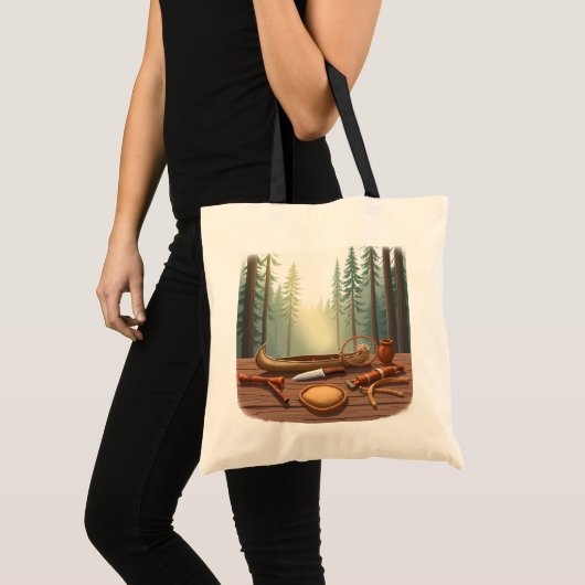 Native American Tools Artwork Tote Bag (Voorkant (product))