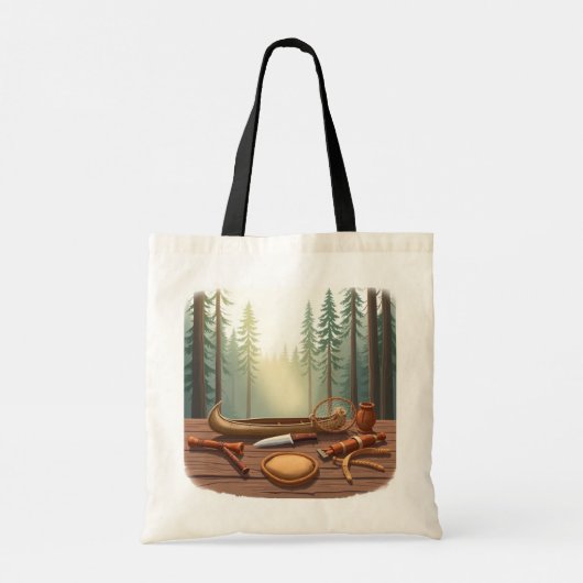 Native American Tools Artwork Tote Bag (Achterkant)